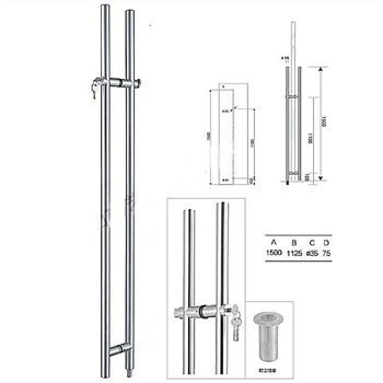 Trin Drws Gwydr Gyda Clo
